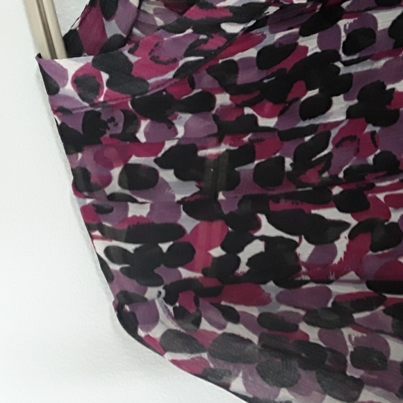 JACOB - Purple Print Blouse.  Size - P/S. - Picture 3 of 5